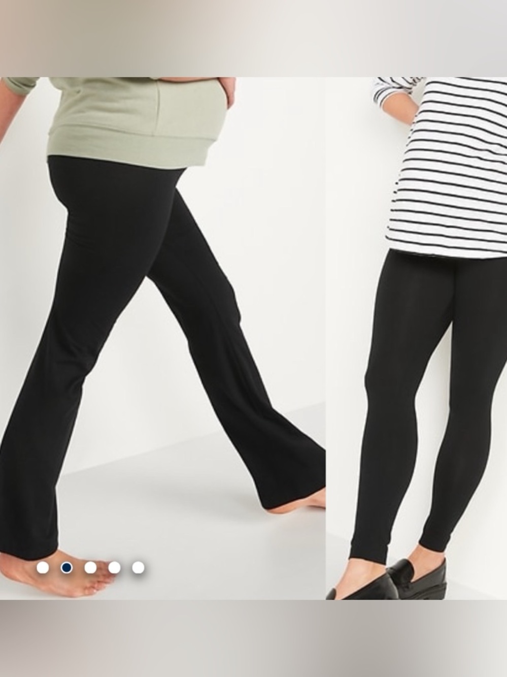 Old navy bundle 2 black pairs maternity leggings Stretch Knit size small